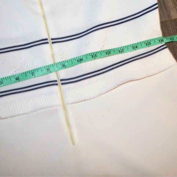 Vintage 1960s MCM White Pointelle Polyester Tennis Mini Sleeveless Dress - Picture 6 of 10